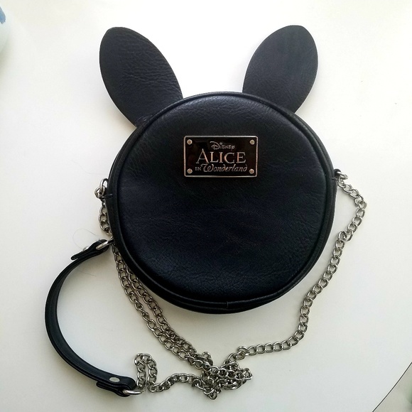 Disney Handbags - Disney Alice in Wonderland black clock purse